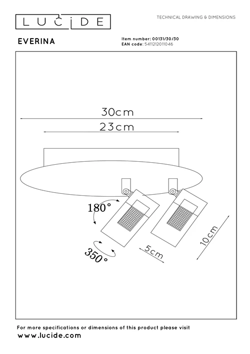 Lucide EVERINA - Flush ceiling light - Ø 30 cm - LED Dim. - CCT - 2200K/6500K - Black | Essential - technical